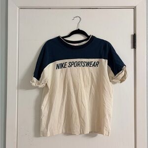 Nike Navy and White Tee